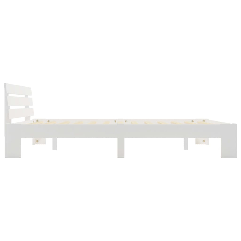 Absecon Wooden Super King Size Bed In White