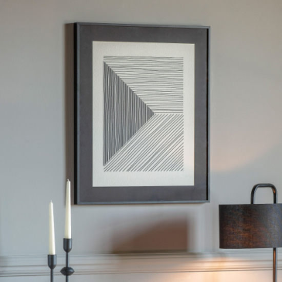 Product photograph of Abstract Line Drawing Set Of 2 Framed Wall Art In Black White from Furniture in Fashion