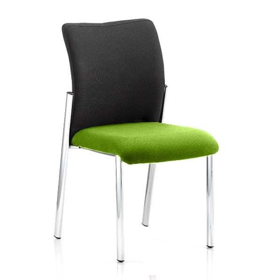 Read more about Academy black back visitor chair in myrrh green no arms