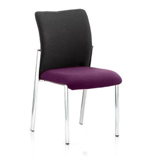 Read more about Academy black back visitor chair in tansy purple no arms