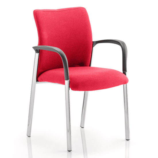 Photo of Academy fabric back visitor chair in bergamot cherry with arms