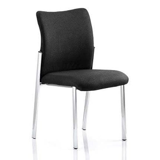 Product photograph of Academy Fabric Back Visitor Chair In Black No Arms from Furniture in Fashion