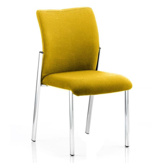 Photo of Academy fabric back visitor chair in senna yellow no arms