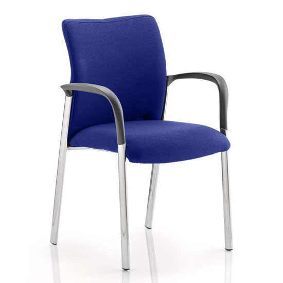 Read more about Academy fabric back visitor chair in stevia blue with arms