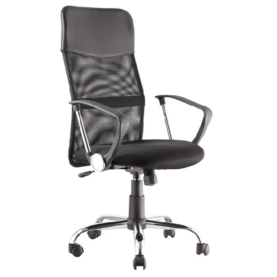 Product photograph of Osterley Home Office Chair In Black Mesh from Furniture in Fashion