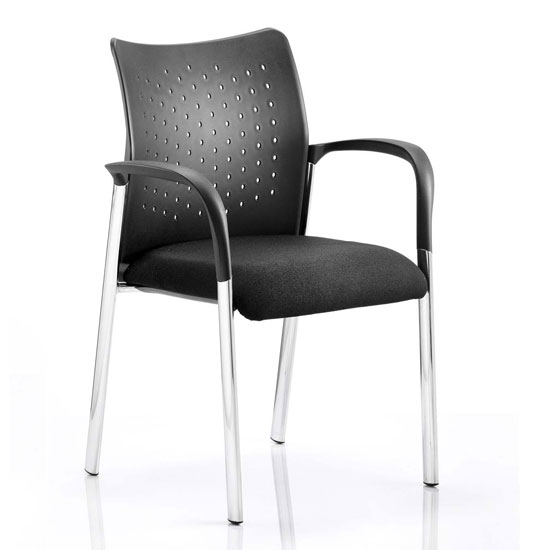 Photo of Academy office visitor chair in black with arms