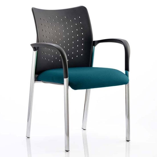 Photo of Academy office visitor chair in maringa teal with arms