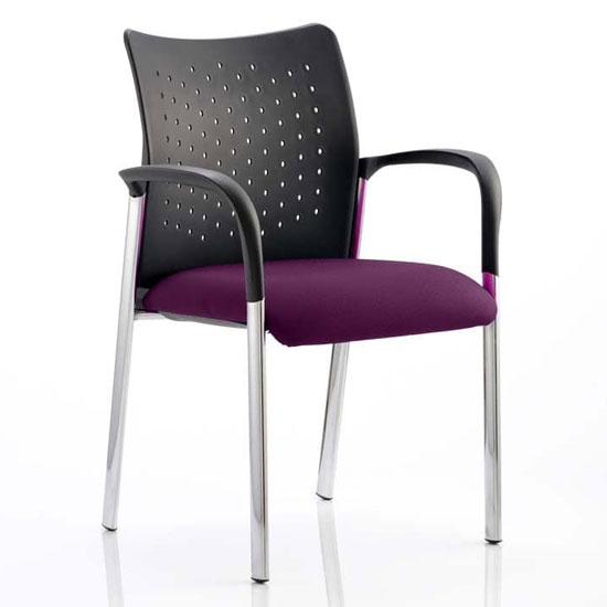 Product photograph of Academy Office Visitor Chair In Tansy Purple With Arms from Furniture in Fashion