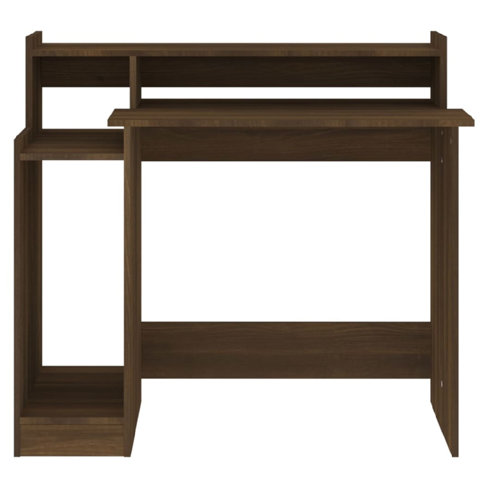 Acampo Wooden Laptop Desk In Brown Oak With LED Lights