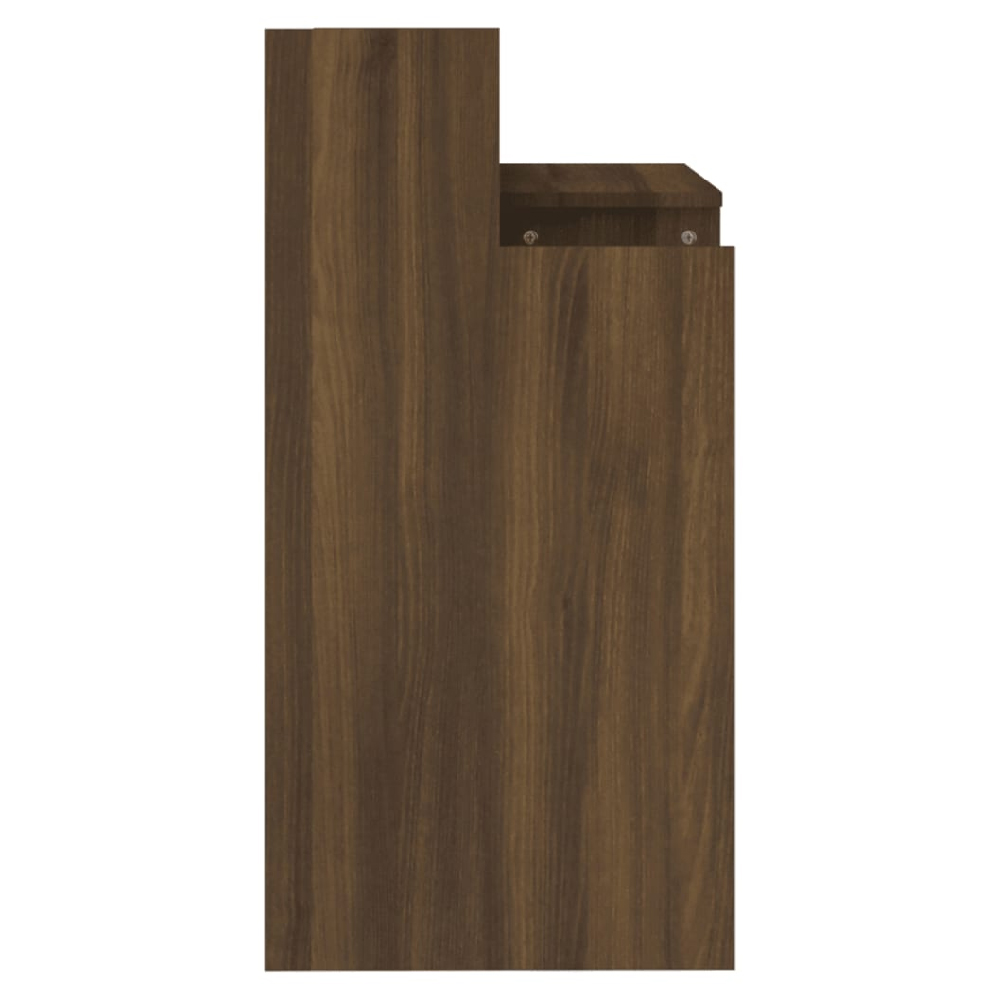 Acampo Wooden Laptop Desk In Brown Oak With LED Lights