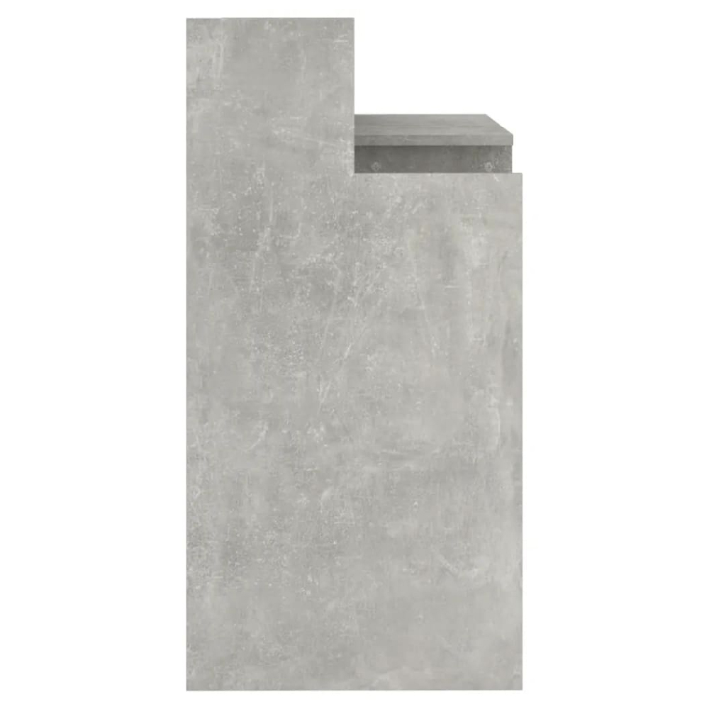 Acampo Wooden Laptop Desk In Concrete Grey With LED Lights