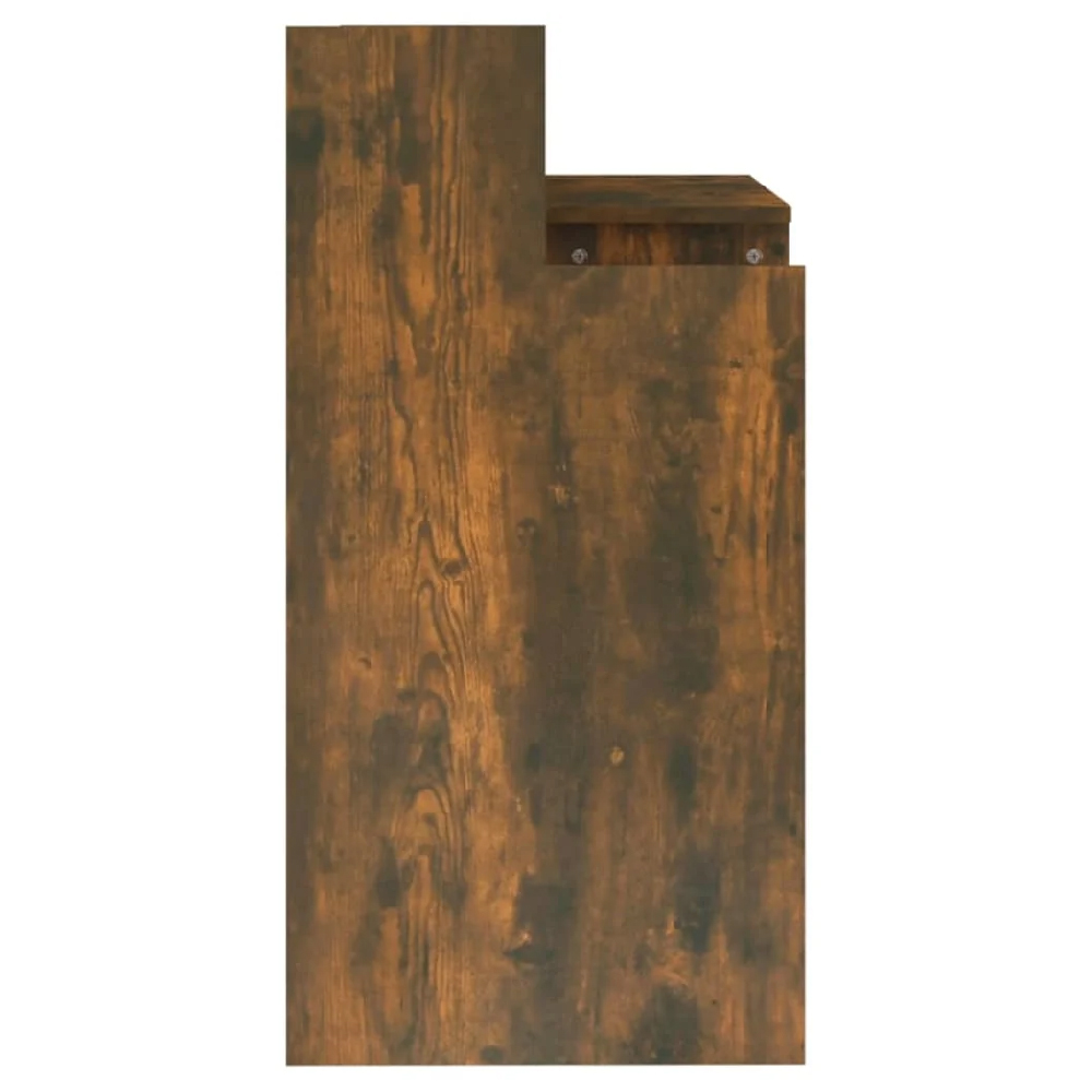 Acampo Wooden Laptop Desk In Smoked Oak With LED Lights