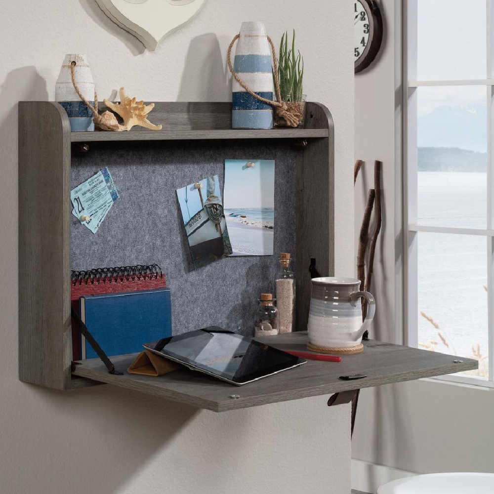 Acapulco Wooden Wall Hung Laptop Desk In Mystic Oak