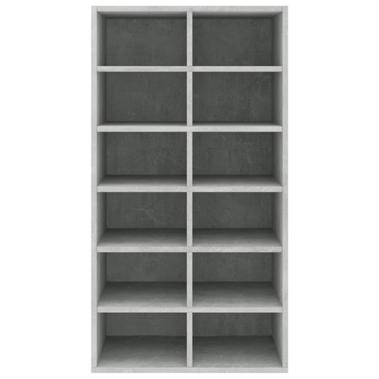 Acciai Shoe Storage Rack With 12 Shelves In Concrete Effect