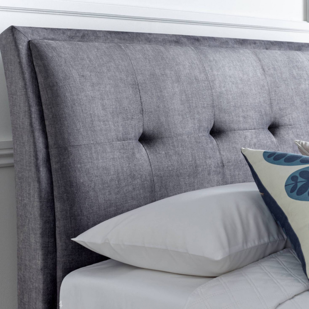 Accord Fabric Ottoman Storage King Size Bed In Vogue Grey