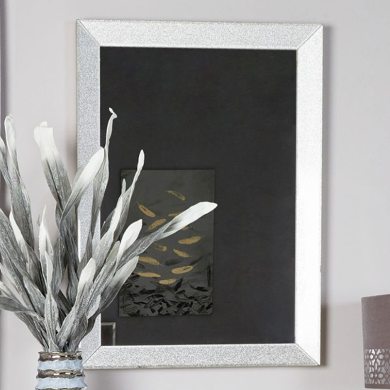 Product photograph of Accord Wall Mirror In Champagne Sparkle Mirrored Frame from Furniture in Fashion