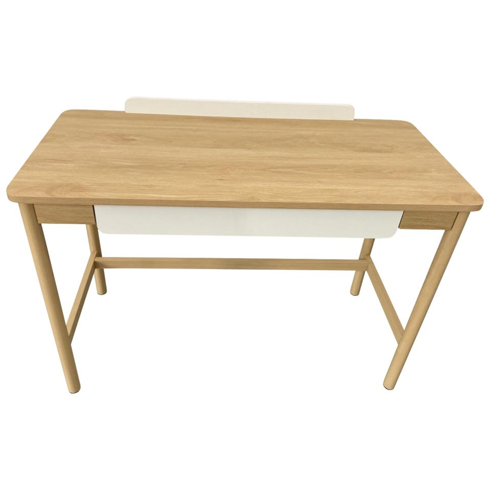 Accord Wooden Laptop Desk With 1 Drawer In Oak And Beige