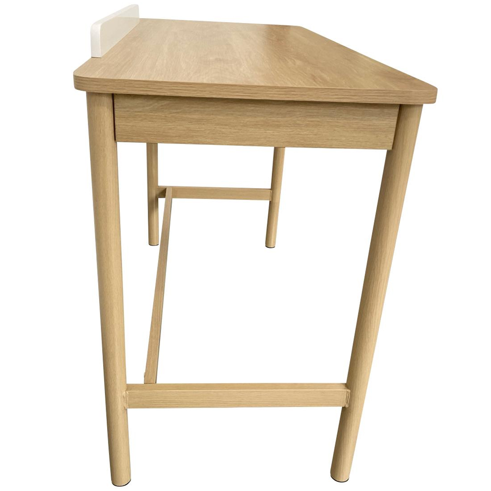 Accord Wooden Laptop Desk With 1 Drawer In Oak And Beige