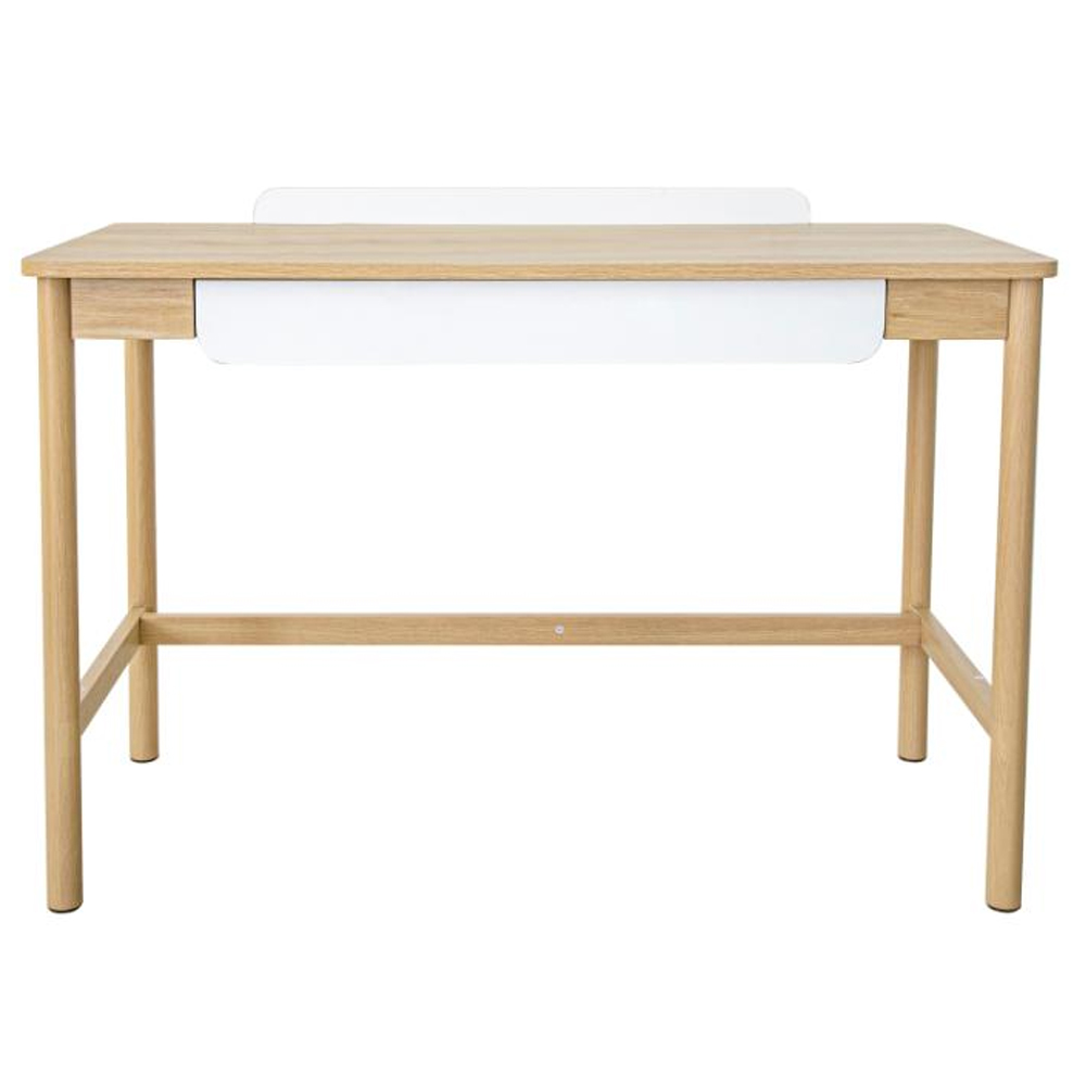 Accord Wooden Laptop Desk With 1 Drawer In Oak And Beige