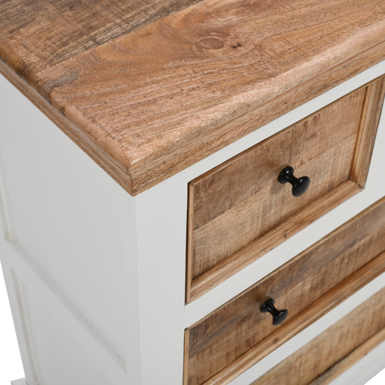 Accra Solid Mango Wood Chest Of 4 Drawers In Oak