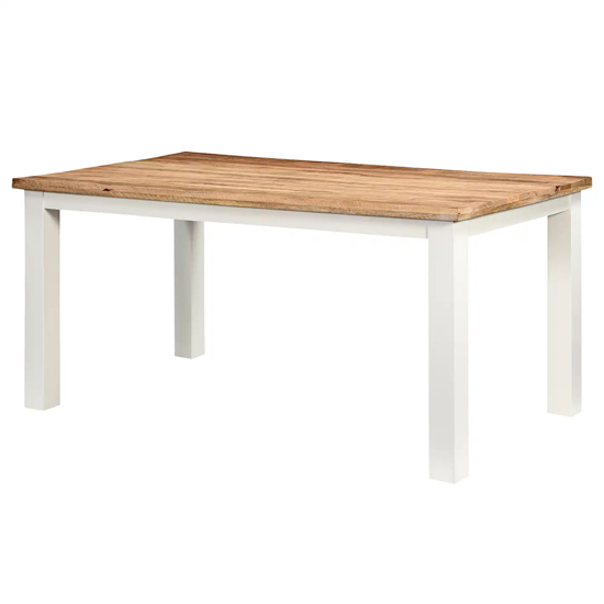 Accra Solid Mango Wood Dining Table In Oak Furniture in Fashion