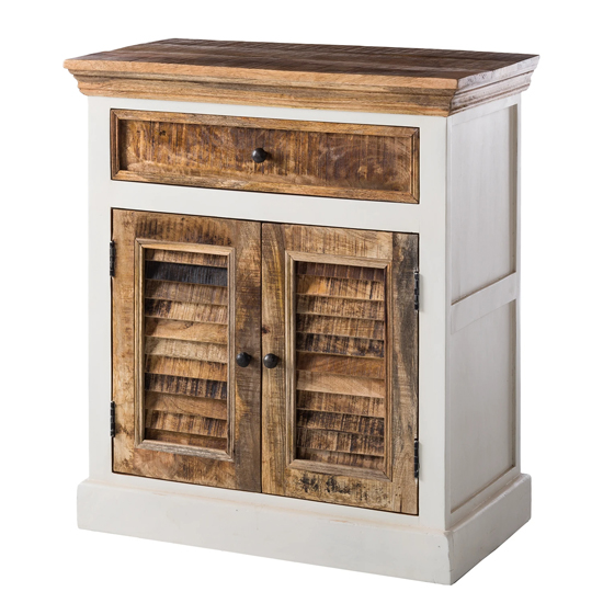 Accra Solid Mango Wood Sideboard With 2 Doors 1 Drawer In Oak