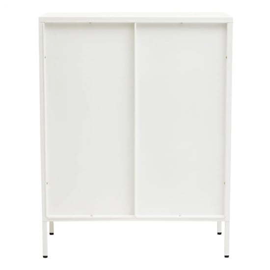 Accra Steel Display Cabinet With 2 Doors In White