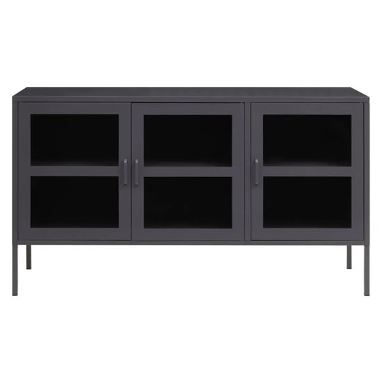 Read more about Accra steel display cabinet with 3 doors in grey