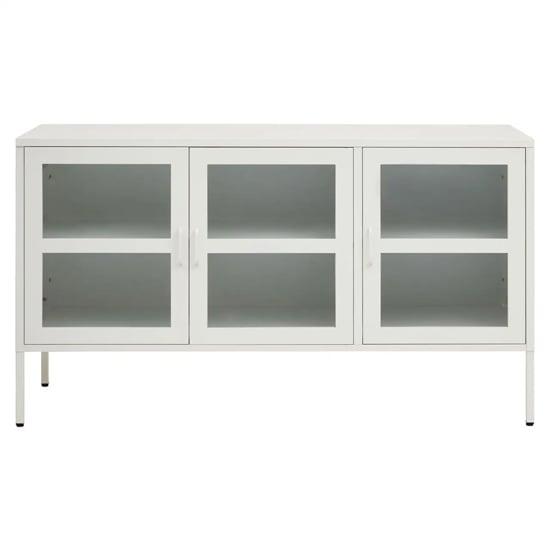 Accra Steel Display Cabinet With 3 Doors In White