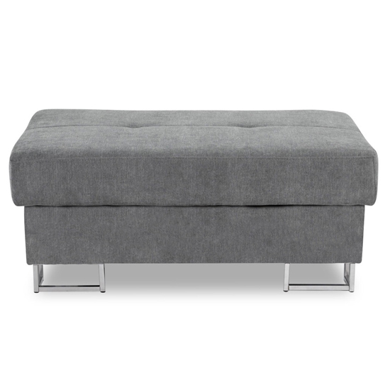 Read more about Acker fabric footstool in grey