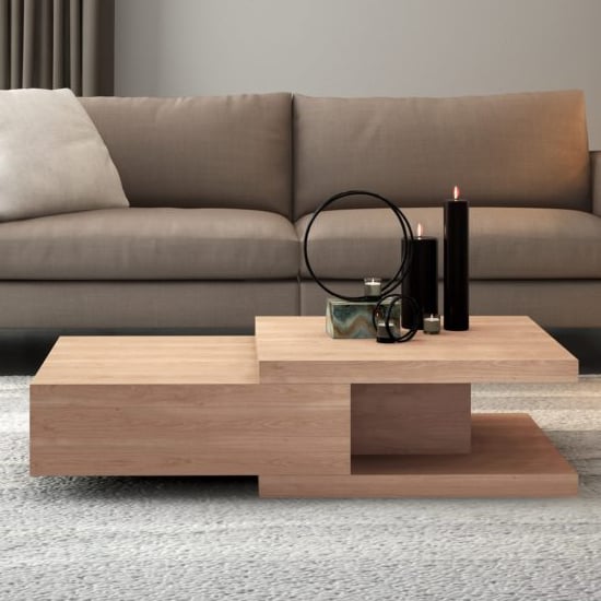 Product photograph of Ackley Wooden Coffee Table In White Oak Veneer from Furniture in Fashion