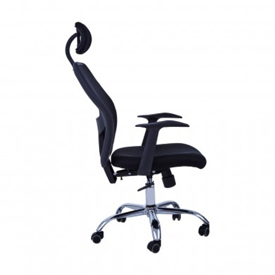 Acona Rolling Home And Office Chair With Arms In Black_3