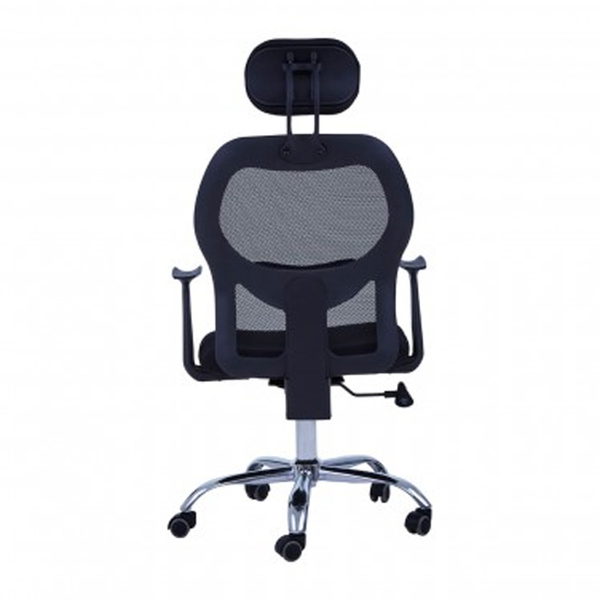 Acona Rolling Home And Office Chair With Arms In Black_4