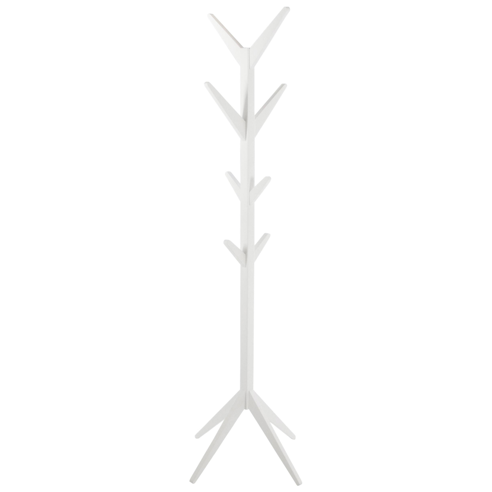 Acosta Wooden Coat Hanger Stand In White
