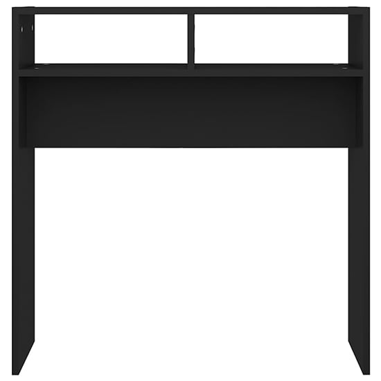 Acosta Wooden Console Table With 2 Shelves In Black_3