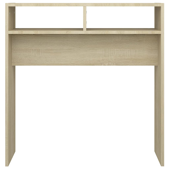Acosta Wooden Console Table With 2 Shelves In Sonoma Oak_3
