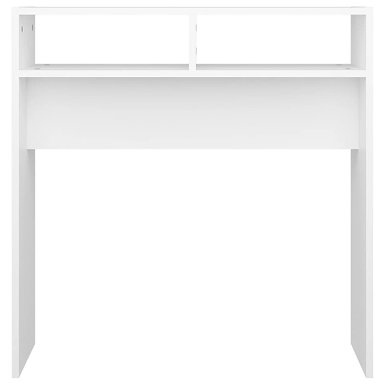 Acosta Wooden Console Table With 2 Shelves In White