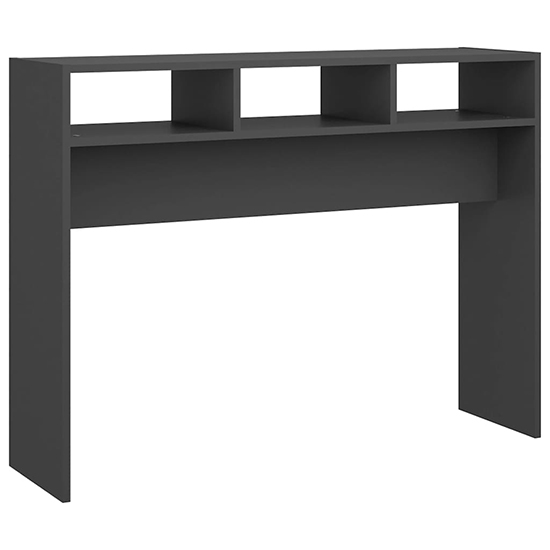 Acosta Wooden Console Table With 3 Shelves In Grey_2