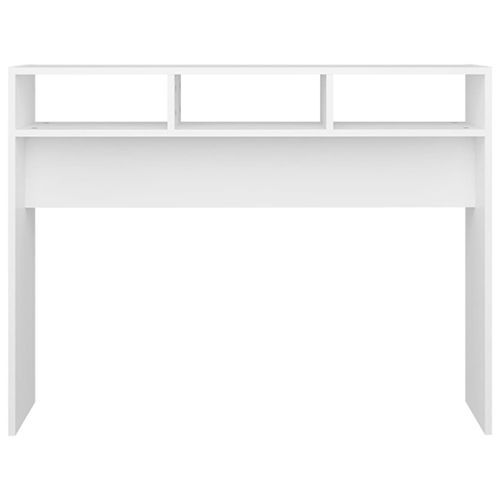 Acosta Wooden Console Table With 3 Shelves In White_3