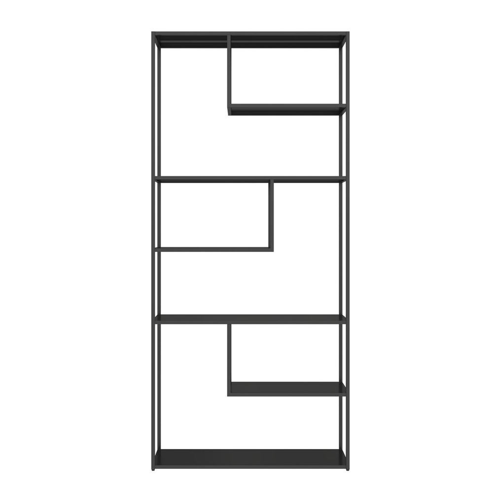 Acre Metal Shelving Unit with 6 Shelves in Black