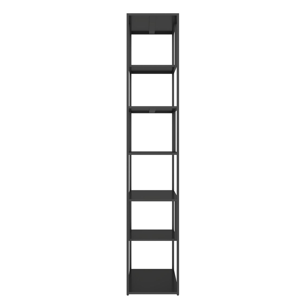 Acre Metal Shelving Unit with 6 Shelves in Black