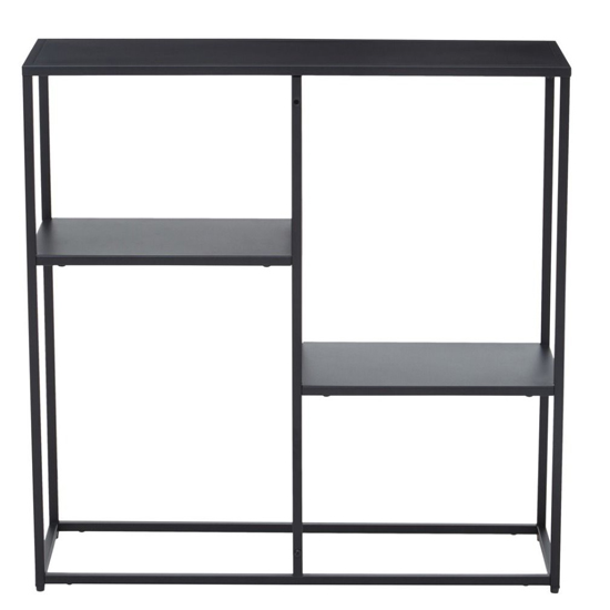Acre Metal Shelving Unit With Open Shelves In Black