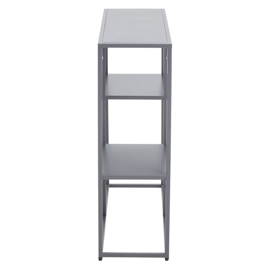 Acre Metal Shelving Unit With Open Shelves In Grey