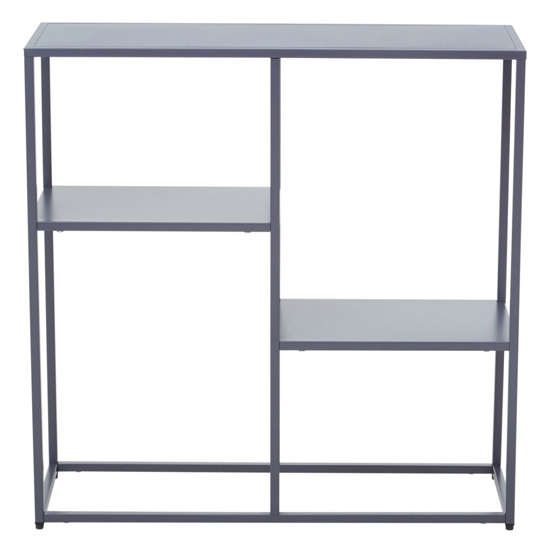 Acre Metal Shelving Unit With Open Shelves In Grey