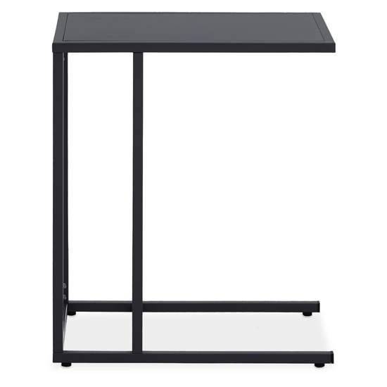 Photo of Acre c shaped metal side table in black