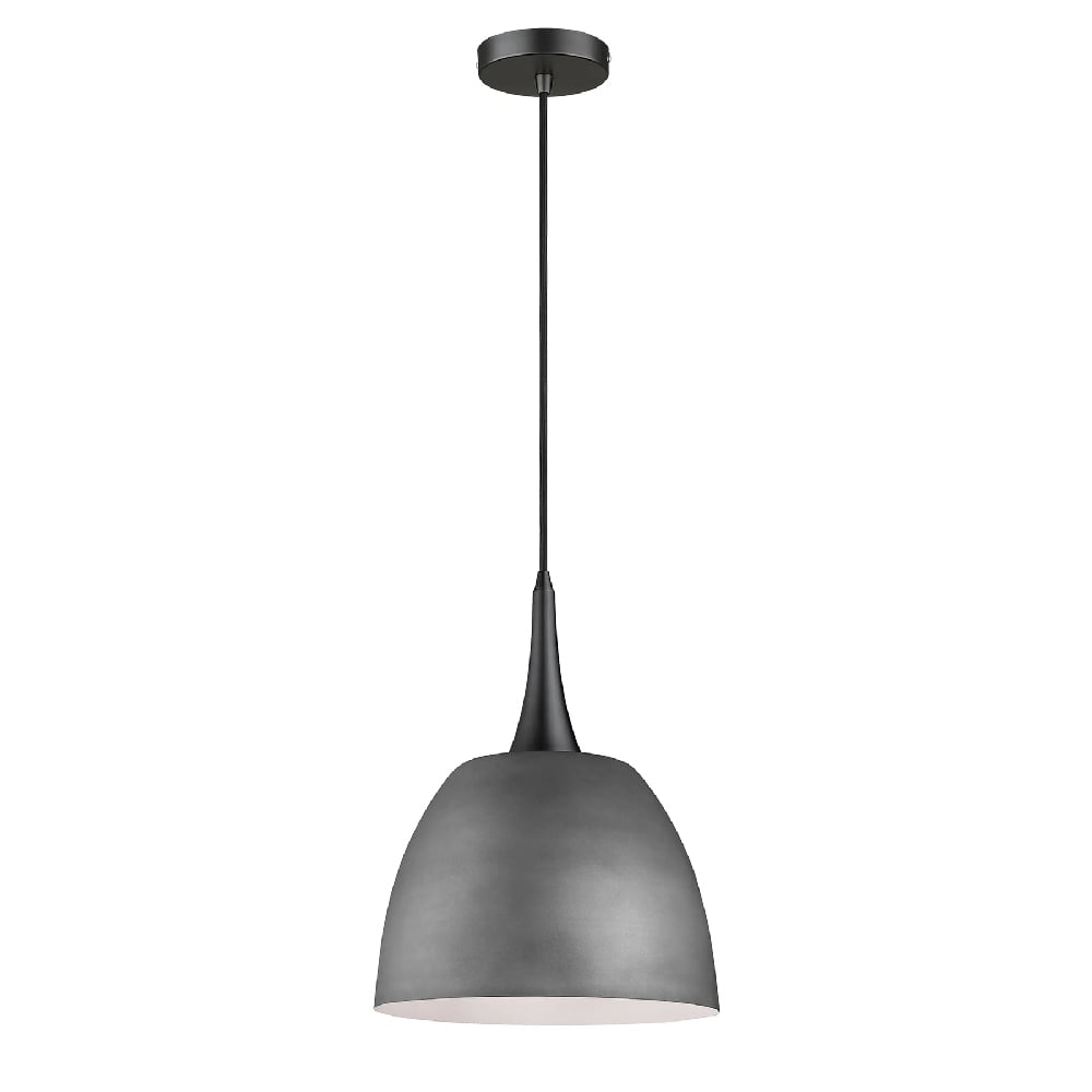 Read more about Acton cement shade pendant light in matt black
