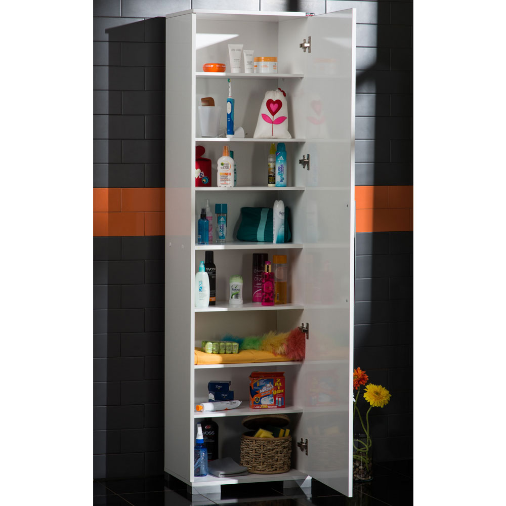 Ada Wooden Storage Cabinet with 1 Door in White