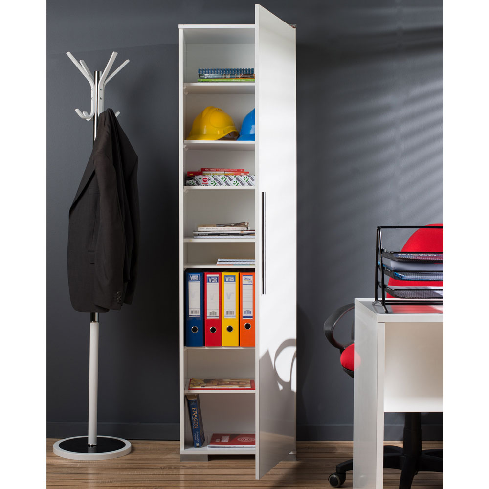 Ada Wooden Storage Cabinet with 1 Door in White