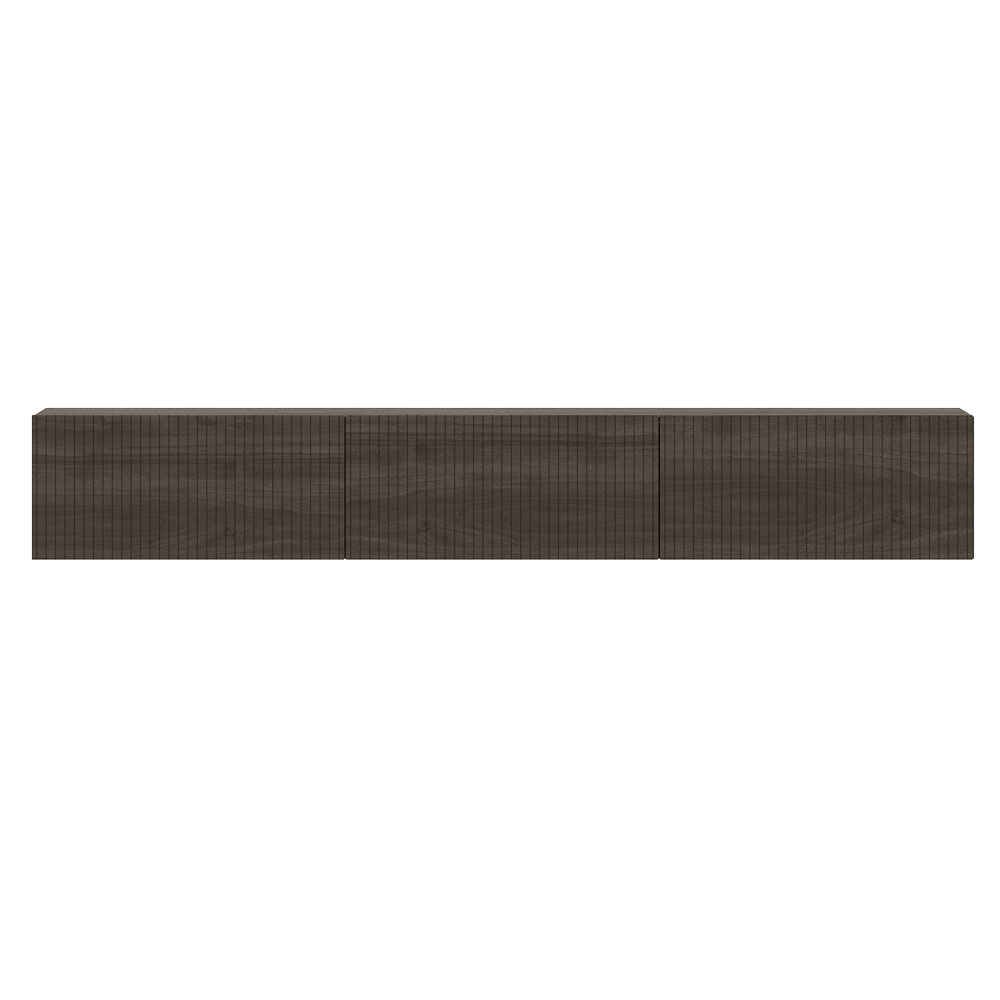 Ada Wooden Wall Mounted TV Stand in Walnut and LED