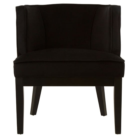 Read more about Adalinise rounded velvet upholstered bedroom chair in black
